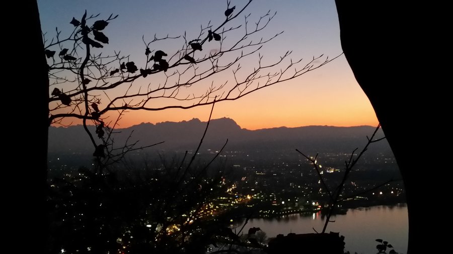 Sonnenuntergang über Bregenz